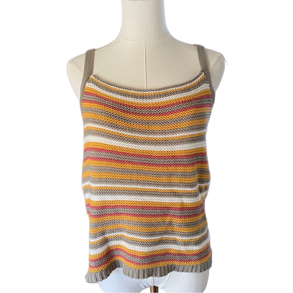 Pink Rose Multicolor Striped Camisole